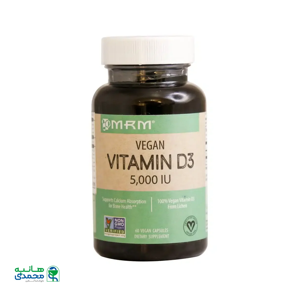 کپسول ویتامین D3 5000 واحد وگان ام آر ام 60 عدد