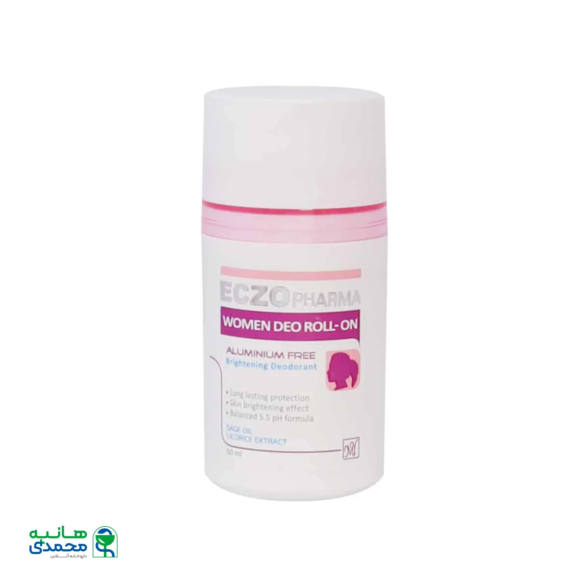 مام رول ضد تعریق فاقد آلومینیوم زنانه اگزوفارما مای فارما 50 میلی لیتر