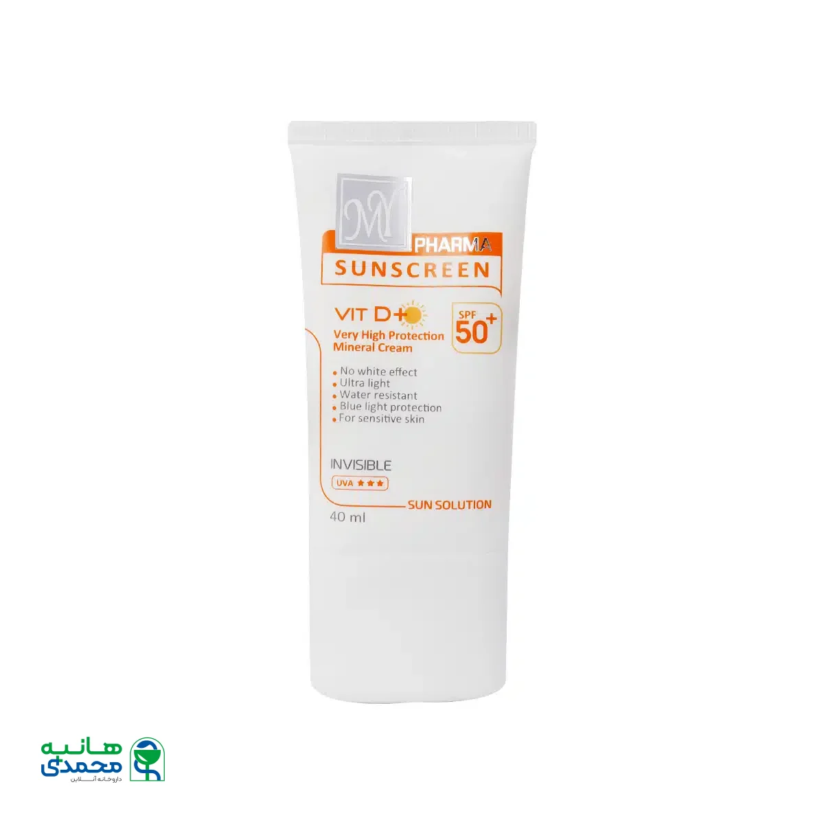 کرم ضد آفتاب مینرال SPF50 مای فارما مناسب پوست حساس و کودکان 40 میلی لیتر