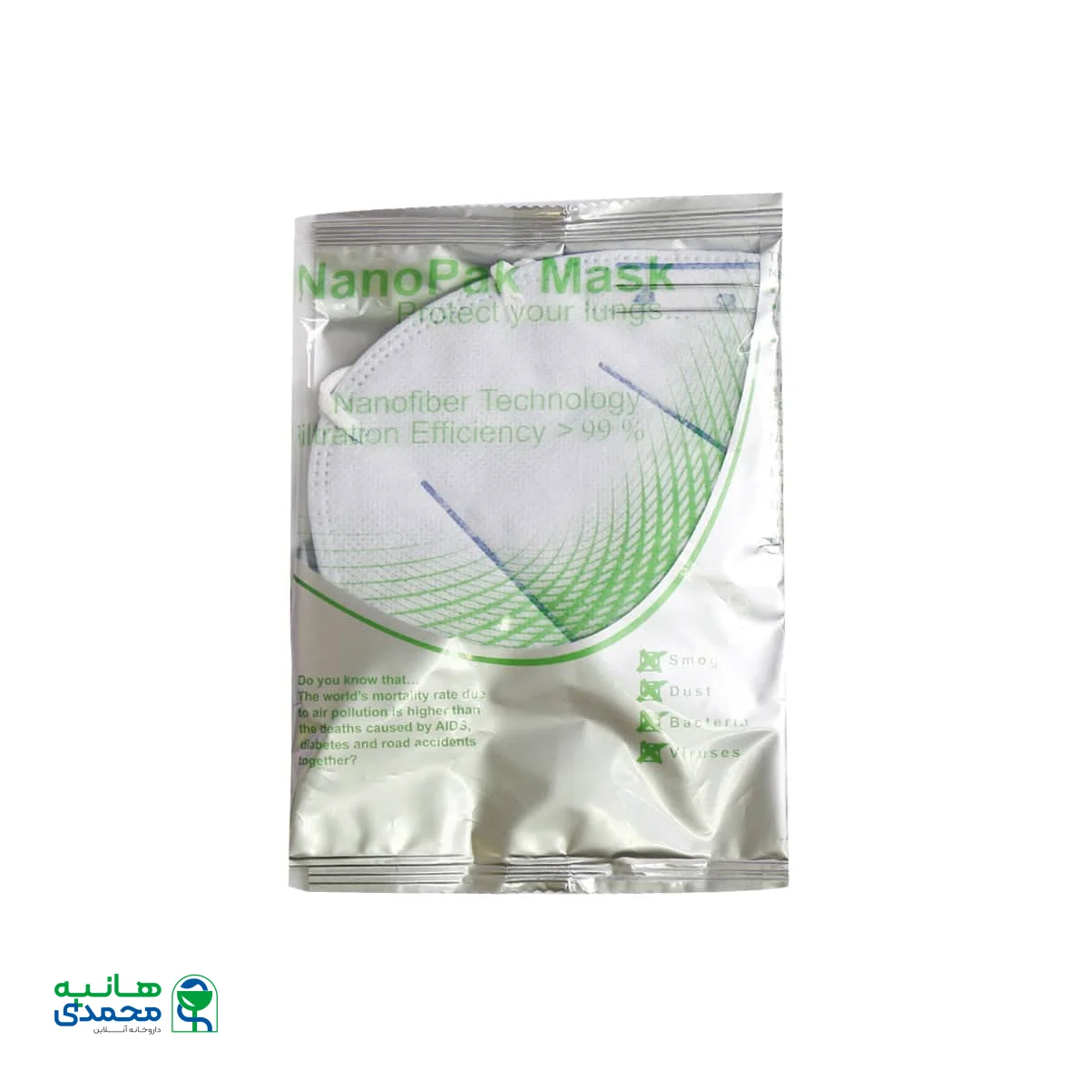 ماسک تنفسی سوپاپ دار نانو پاک