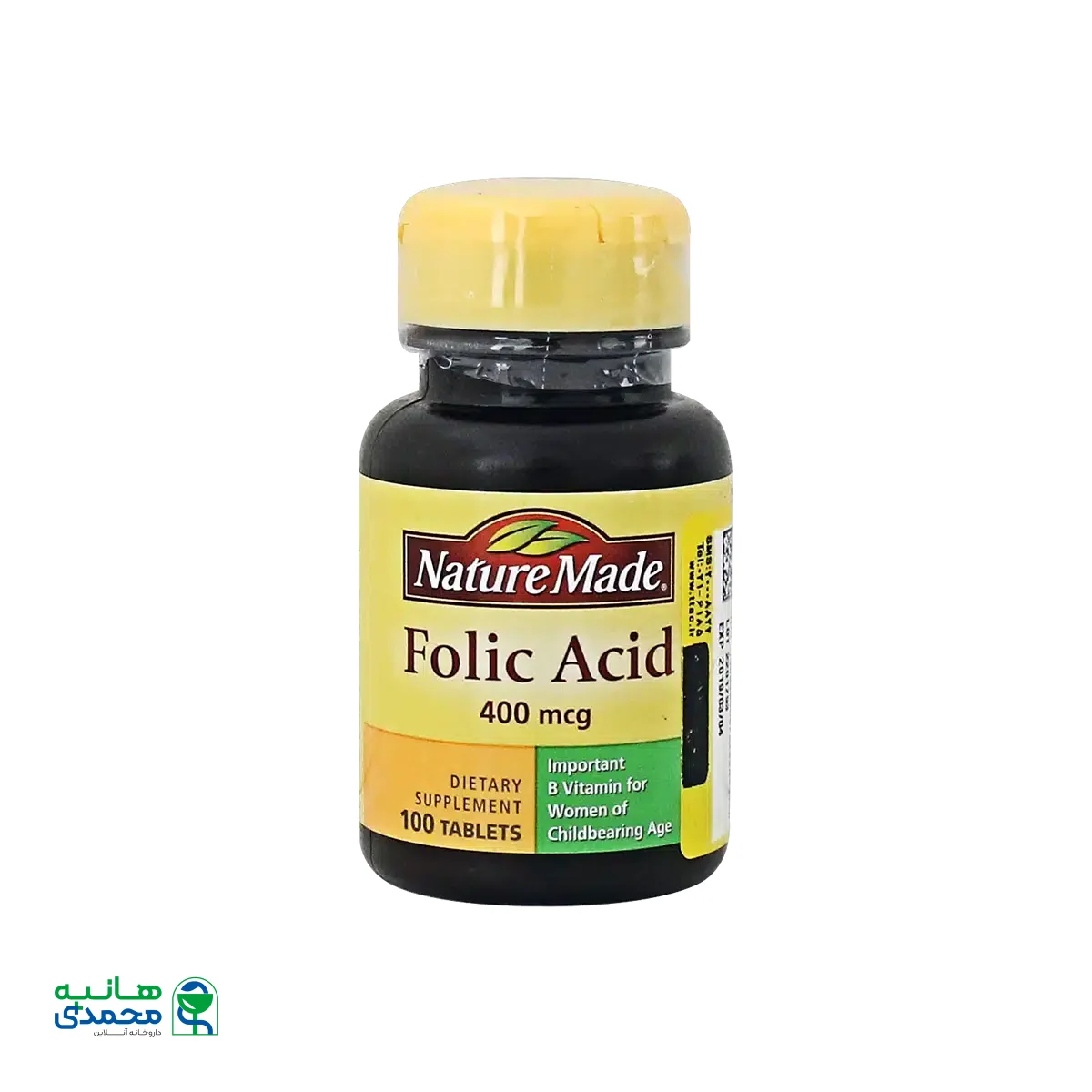 قرص اسید فولیک ۴۰۰ میکروگرم نیچرمید ۱۰۰ عدد