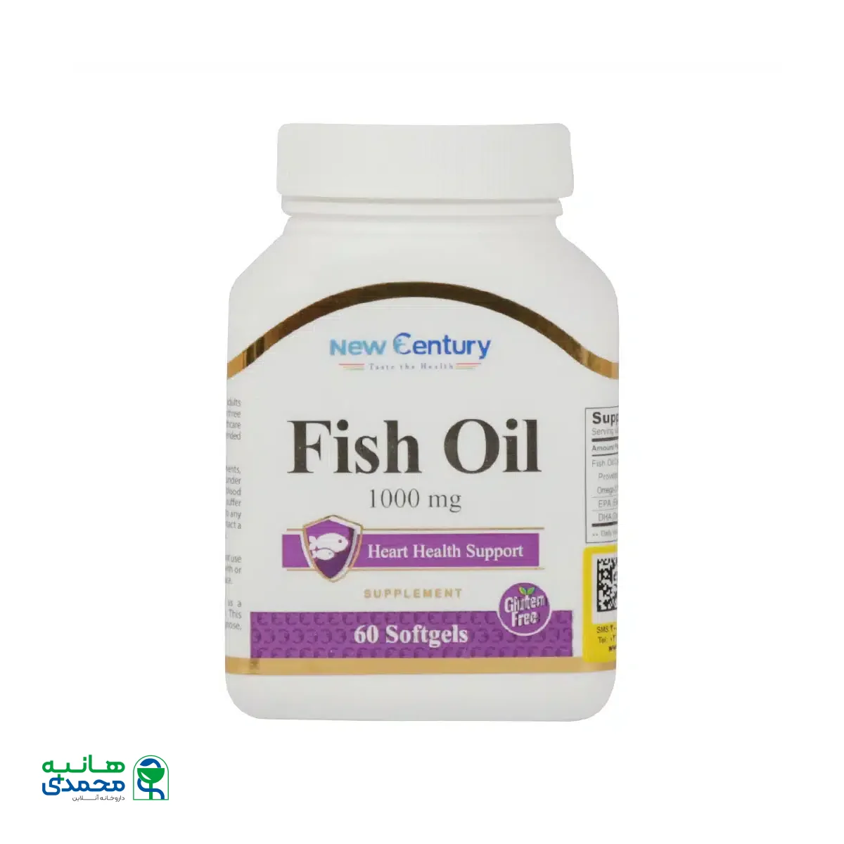 سافت ژل روغن ماهی 1000 میلی گرم نیوسنتری 60 عدد