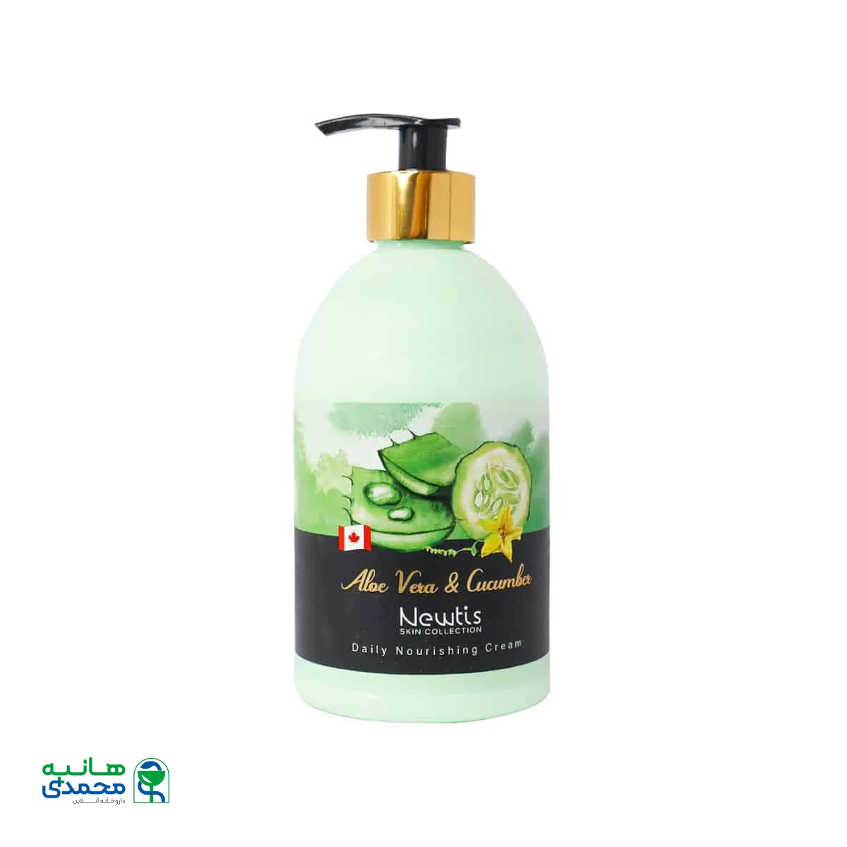 کرم مرطوب کننده پمپی عصاره آلوئه ورا و خیار نیوتیس