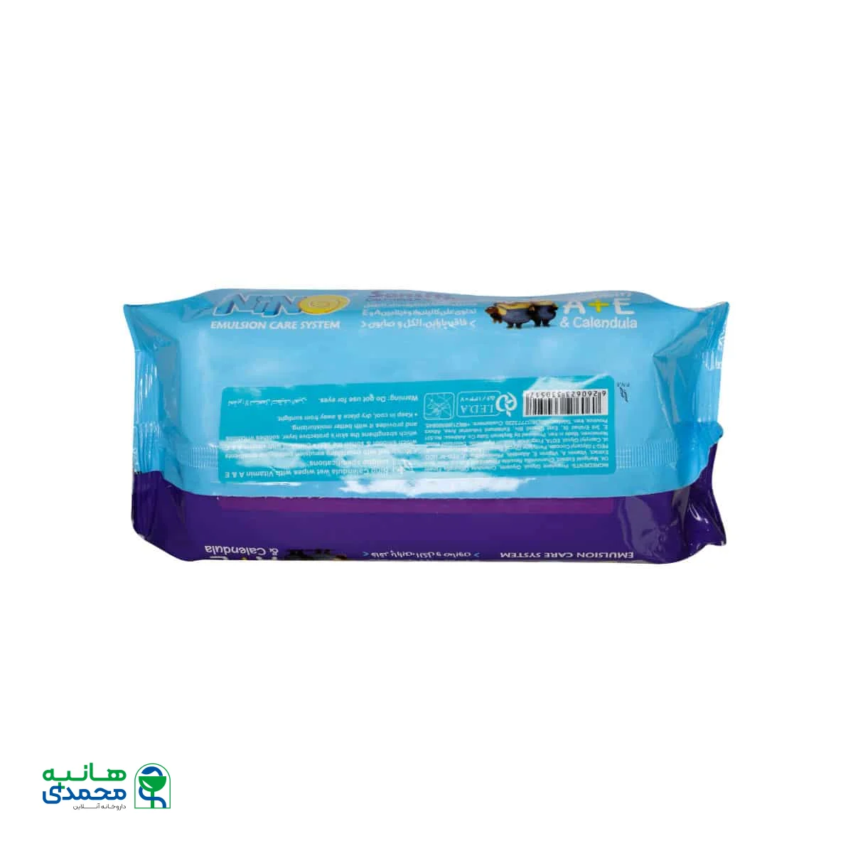 دستمال مرطوب پاک کننده کودک حاوی کالاندولا نینو