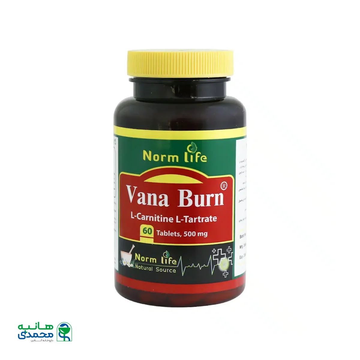 قرص ال کارنیتین وانا برن 500 میلی گرم نورم لایف 60 عدد
