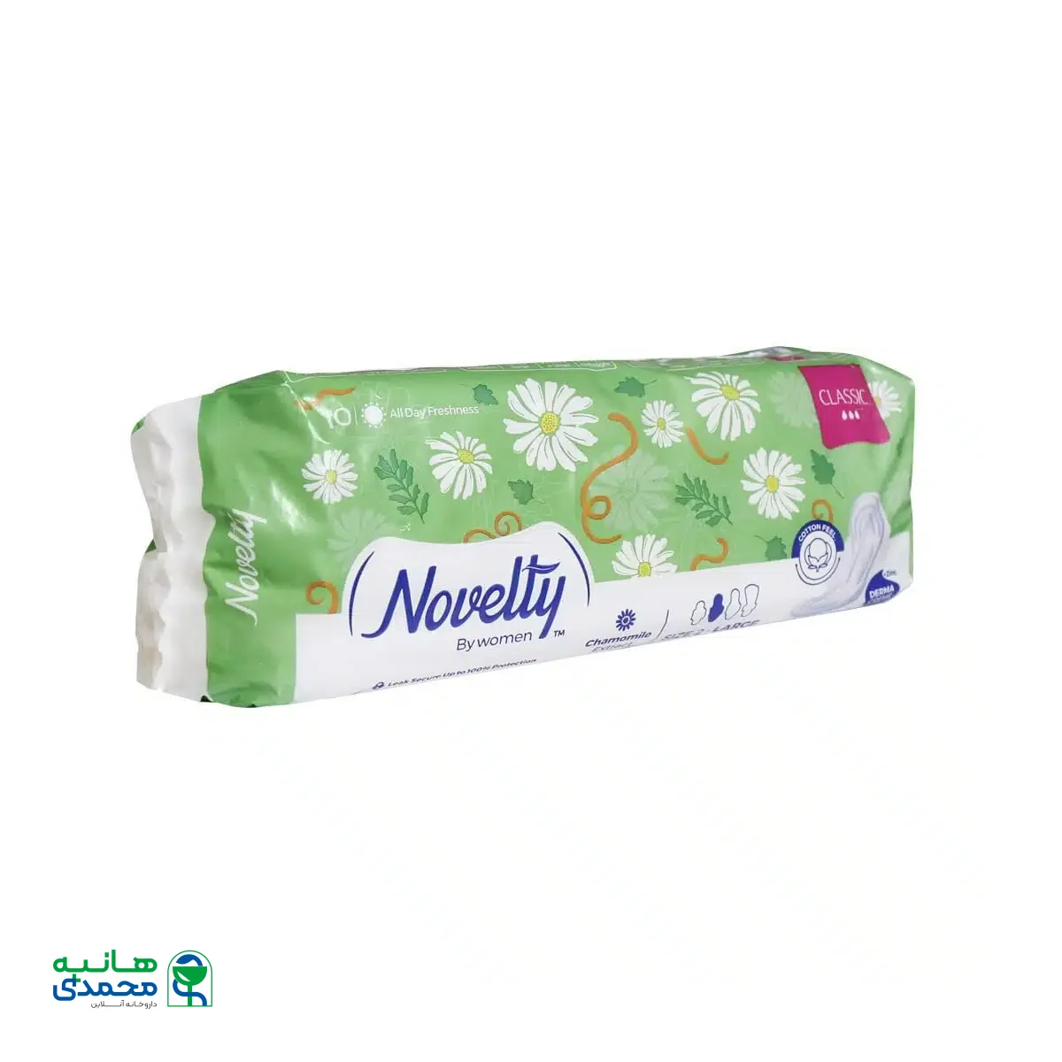 نوار بهداشتی کتانی سایز بزرگ کلاسیک ناولتی بسیار ضخیم 10 عدد