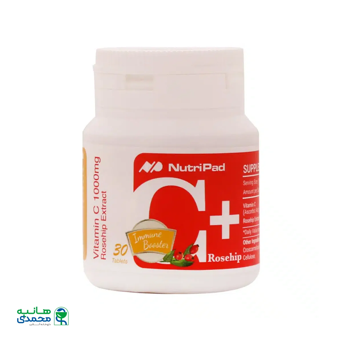 قرص ویتامین C 1000 میلی گرم و عصاره رزهیپ نوتری پاد 30 عدد