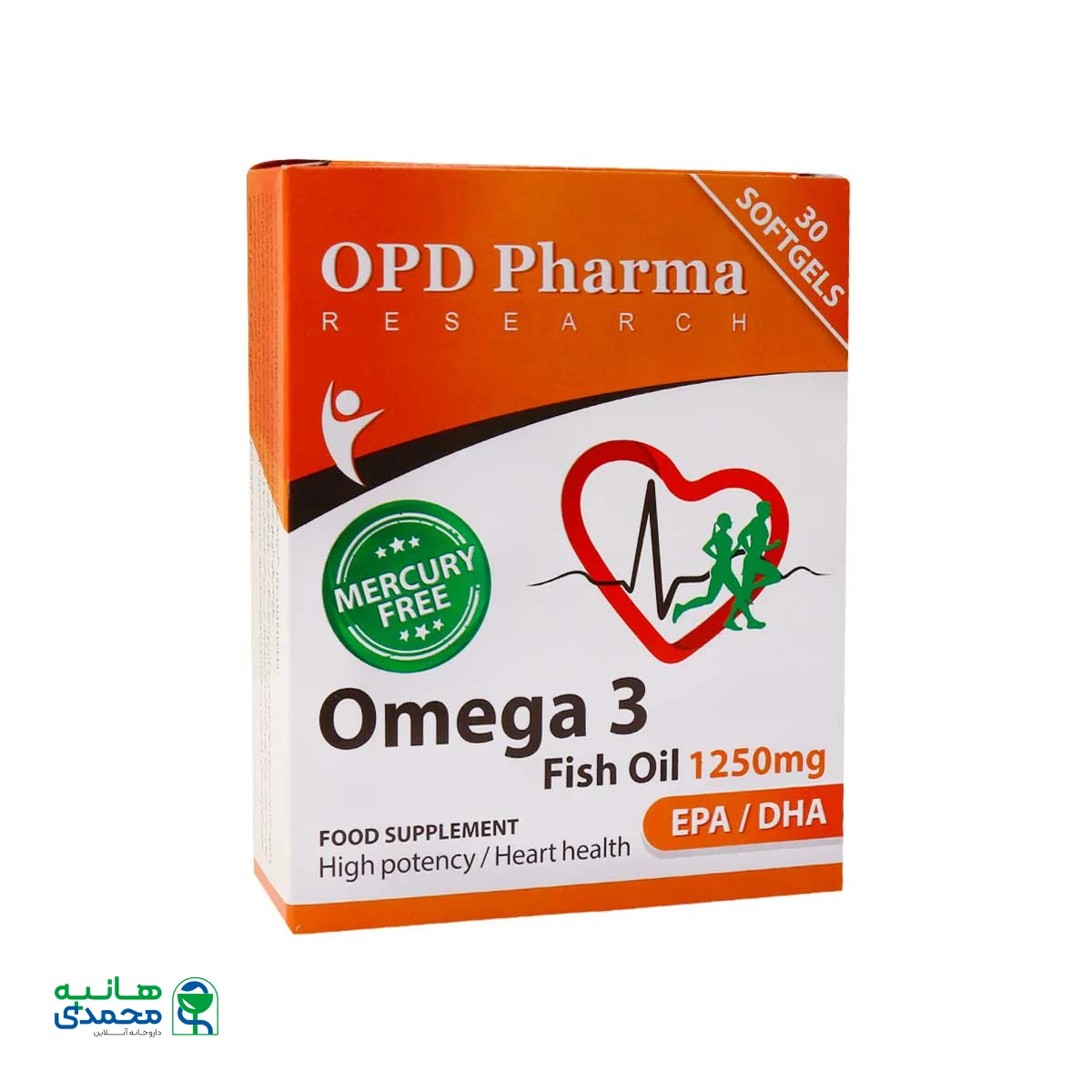 کپسول ژلاتینی امگا 3 بدون جیوه او پی دی فارما