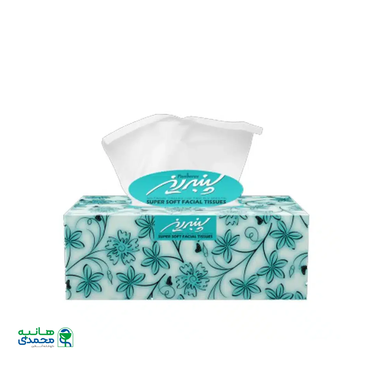 دستمال کاغذی جعبه ای ۱۵۰ برگ دولا پنبه ریز