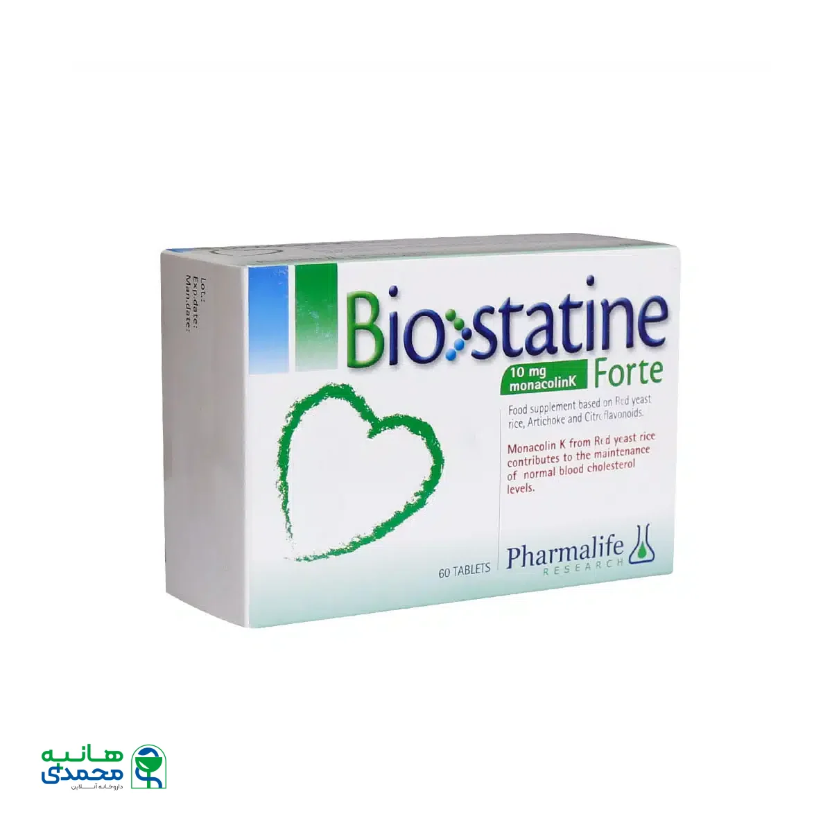 قرص بیوستاتین فورت فارما لایف 60 عدد