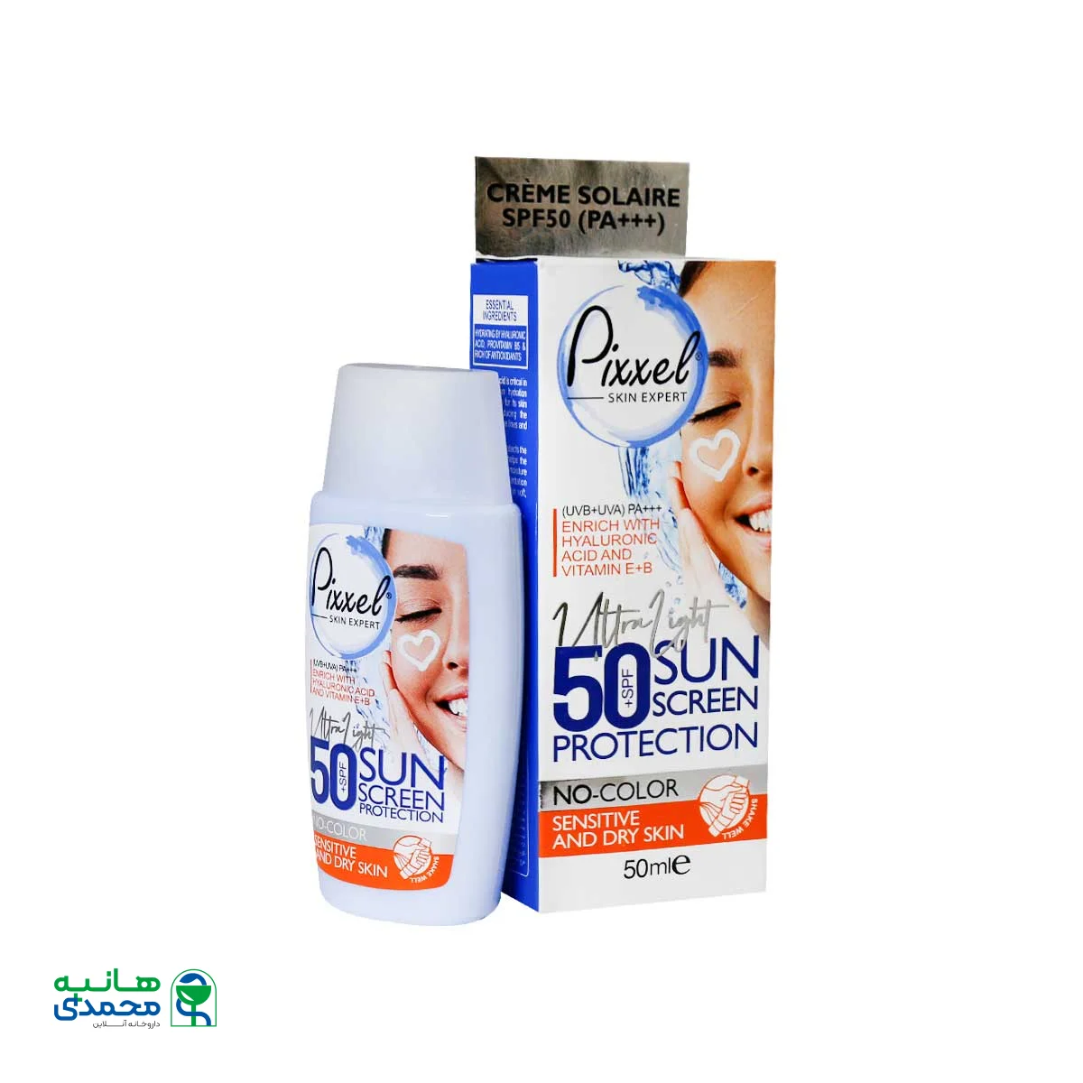 کرم ضد آفتاب SPF50 پیکسل مناسب پوست خشک و حساس