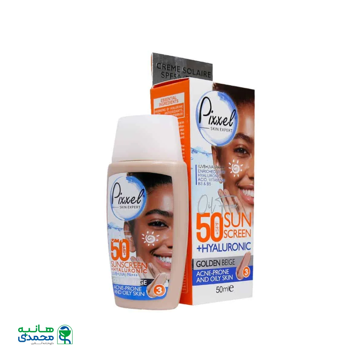 کرم ضد آفتاب SPF50 پیکسل مناسب پوست چرب