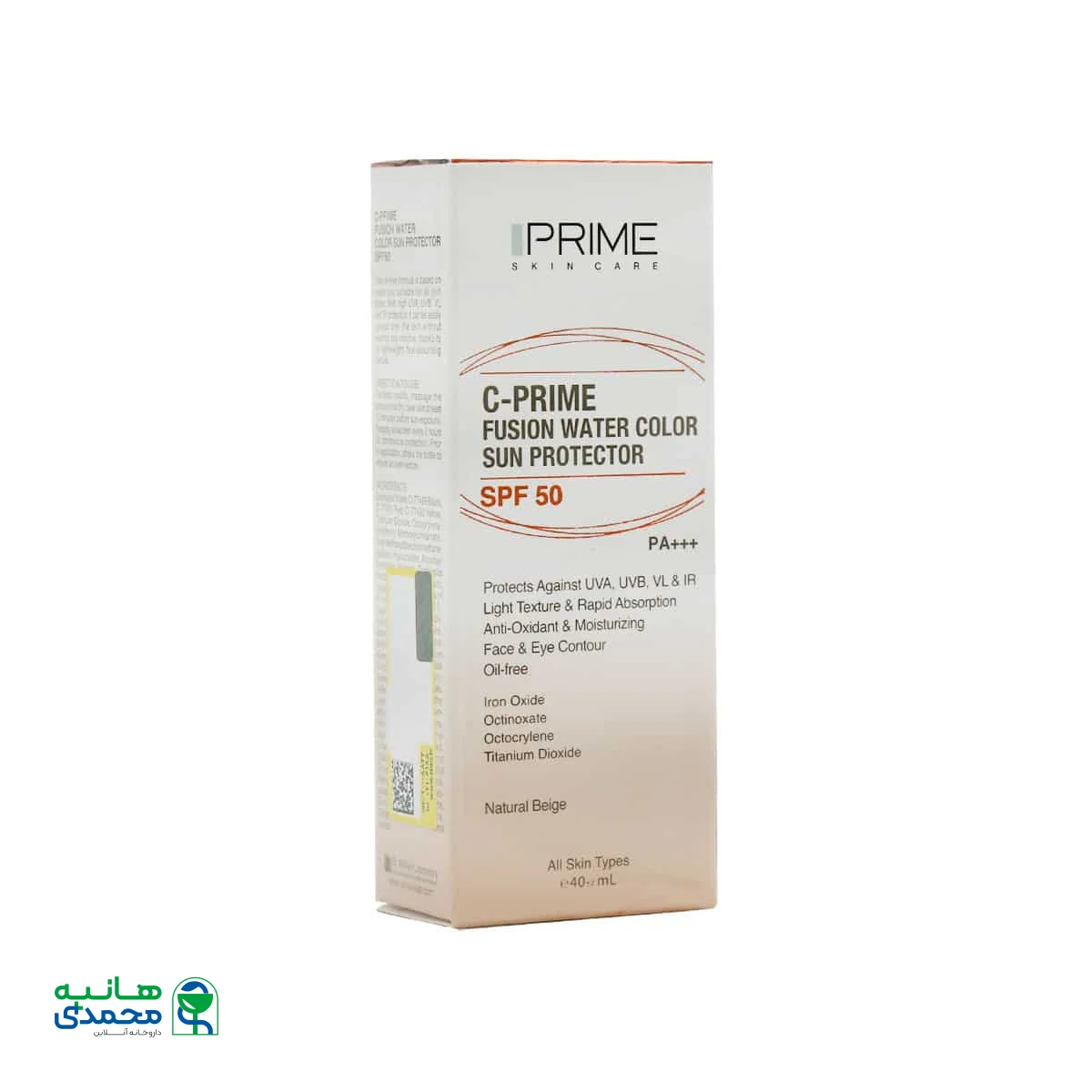 فلوئید ضد آفتاب SPF50 فیوژن واتر پرایم حاوی ویتامین C