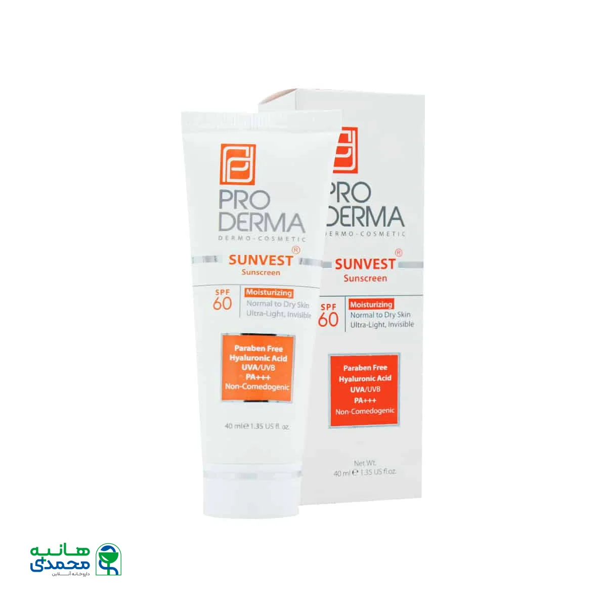 کرم ضد آفتاب و مرطوب کننده پرودرما SPF60