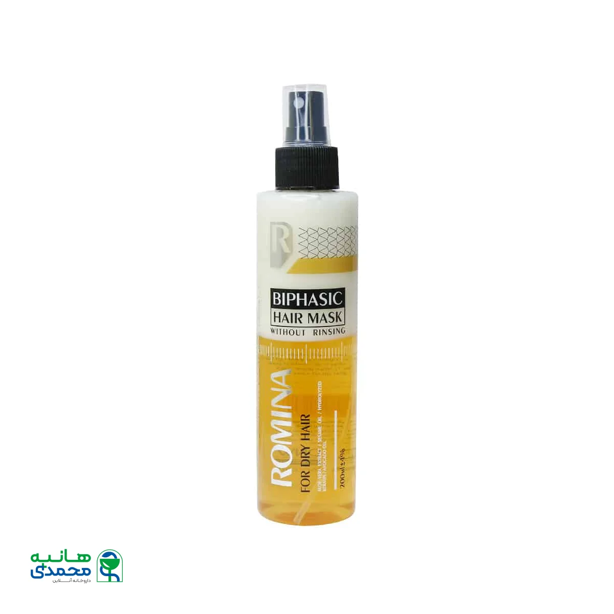 اسپری دوفاز کراتینه موهای خشک رومینا