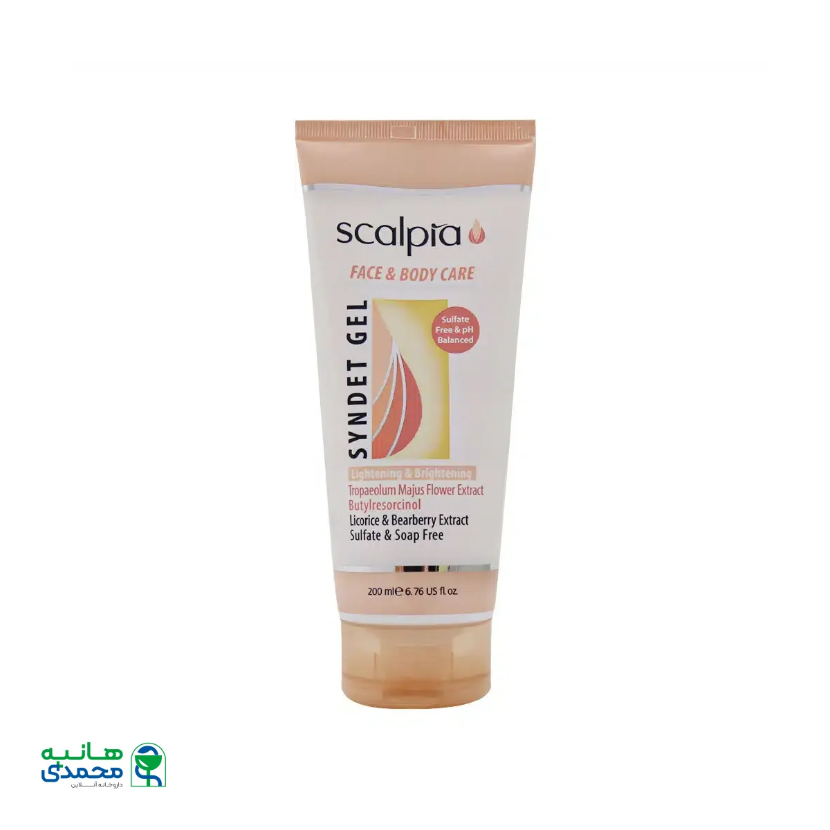 ژل شوینده غیر صابونی صورت و بدن انواع پوست اسکالپیا 200 میلی لیتر