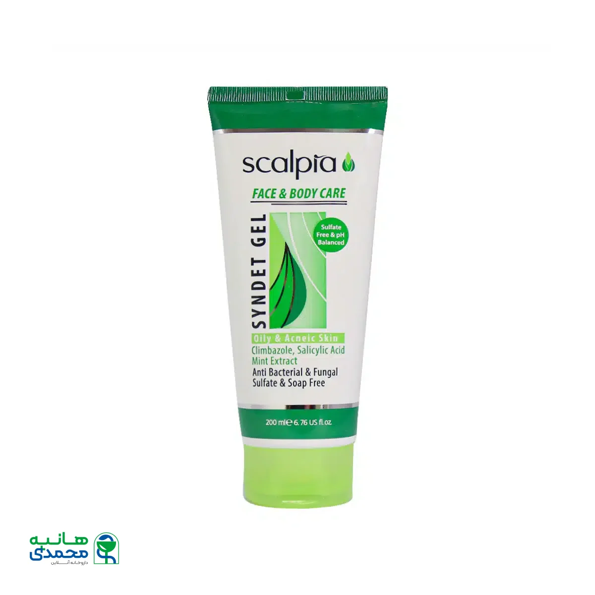 ژل شوینده غیر صابونی صورت و بدن پوست چرب اسکالپیا 200 میلی لیتر