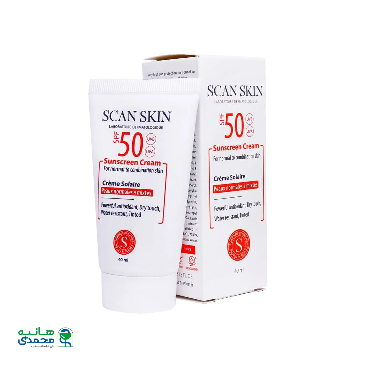 کرم ضد آفتاب SPF50 پوست نرمال تا مختلط اسکن اسکین