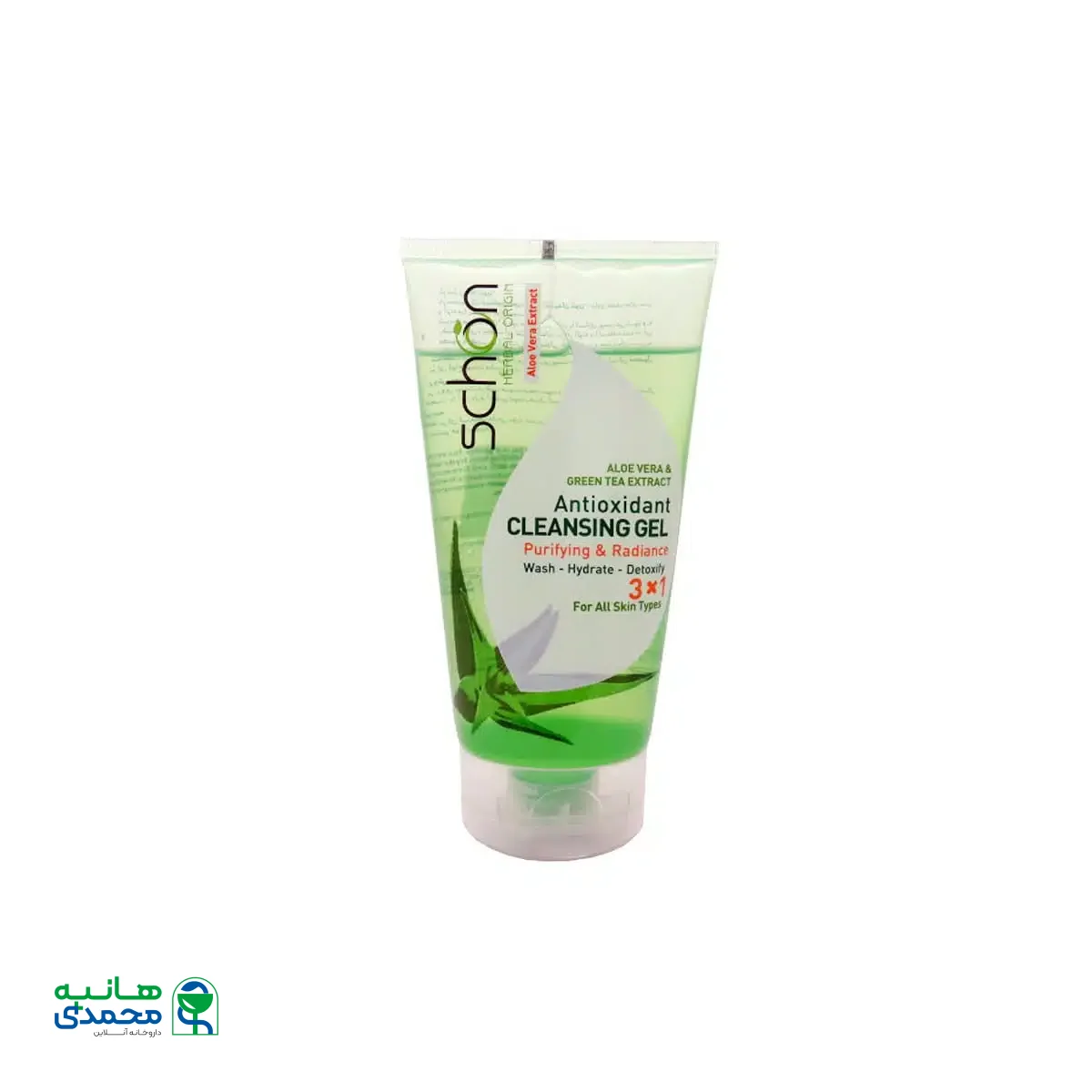 ژل شستشوی صورت شون حاوی آلوئه ورا و چای سبز 150 میلی لیتر