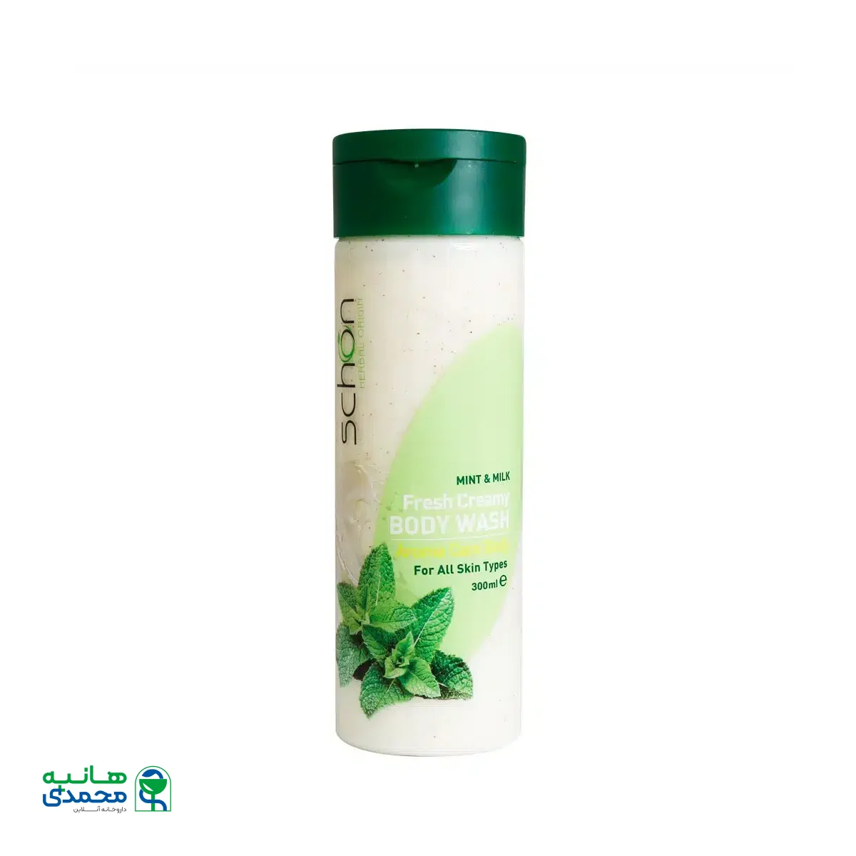 شامپو بدن کرمی شیر نعنا شون حاوی اسکراب گردو 300 میلی لیتر