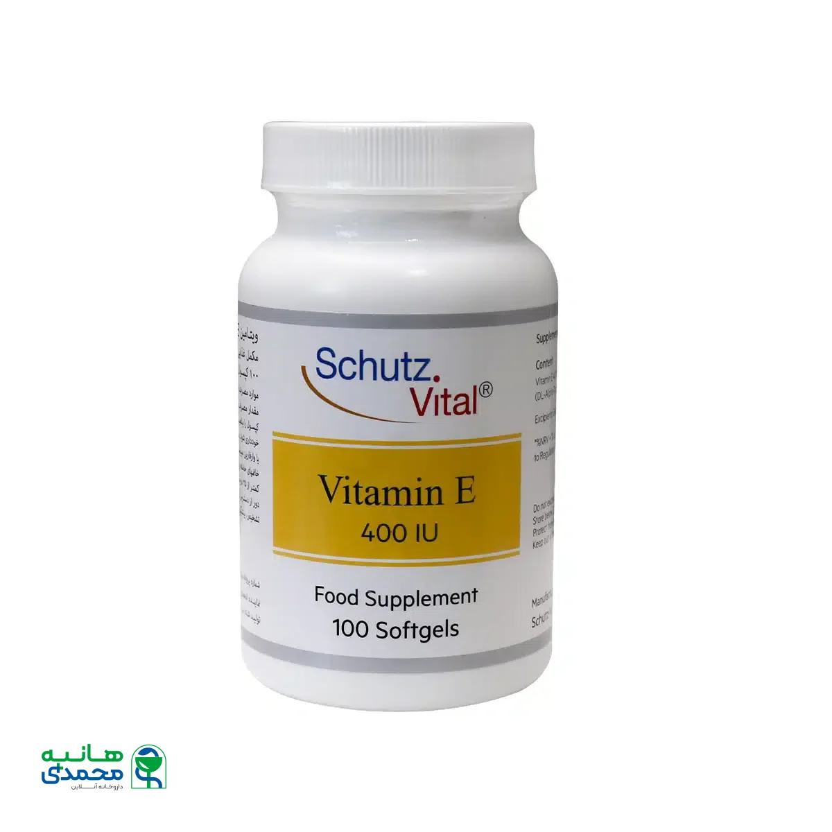 سافت ژل ویتامین E 400 واحد شوتس ویتال 100 عدد
