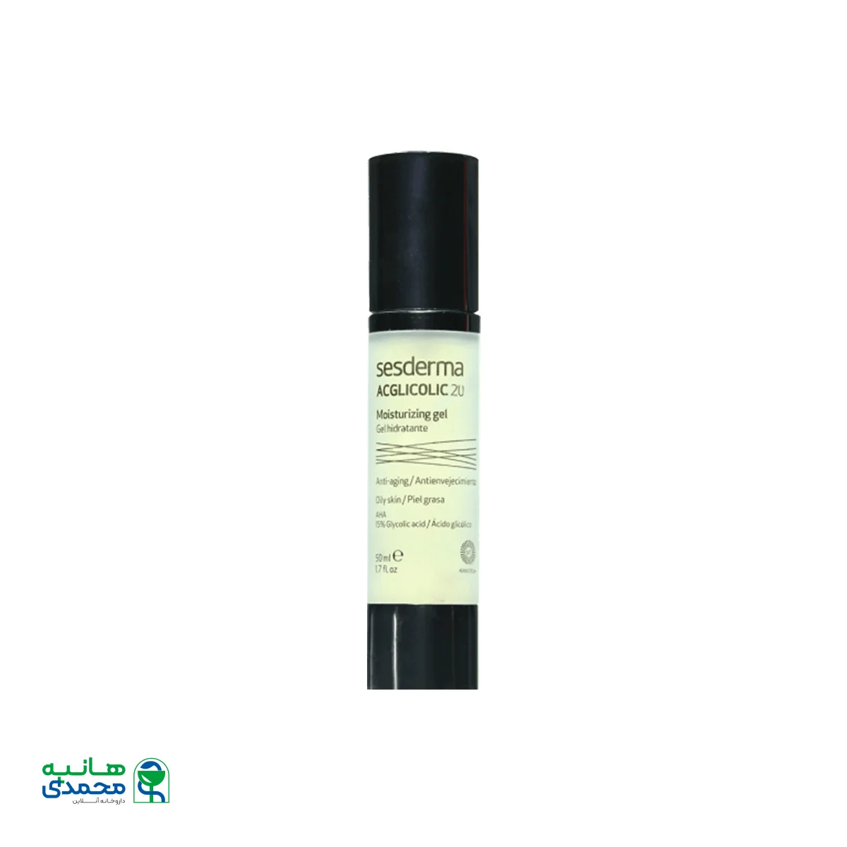 ژل مرطوب کننده ای سی گلیکولیک ۲۰ سسدرما مناسب پوست چرب ۵۰ میلی لیتر