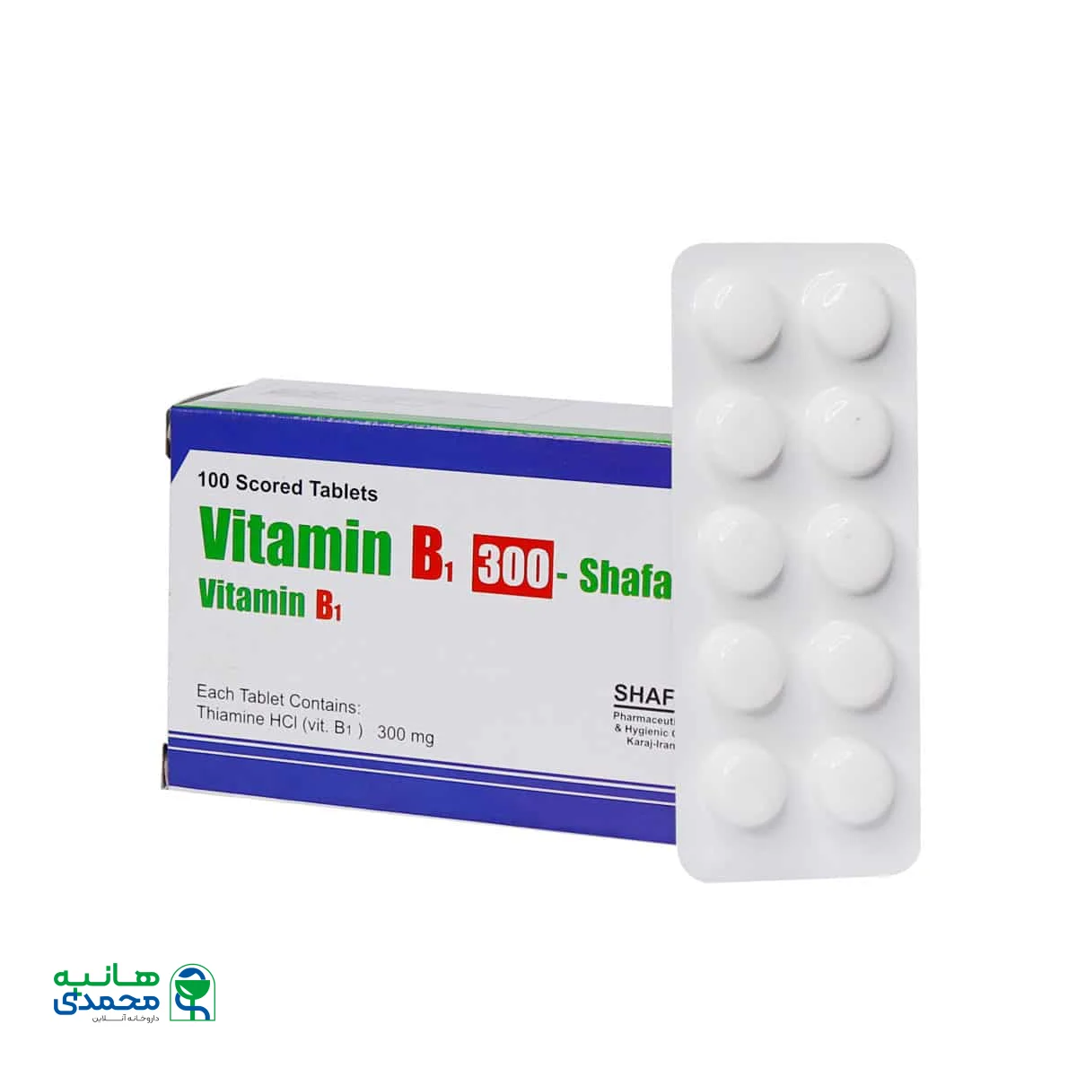 قرص ویتامین B1 300 میلی گرم شفا 100 عدد