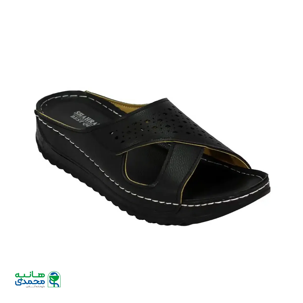 صندل طبی راحتی مشکی زنانه شهرام طب مدل 1027
