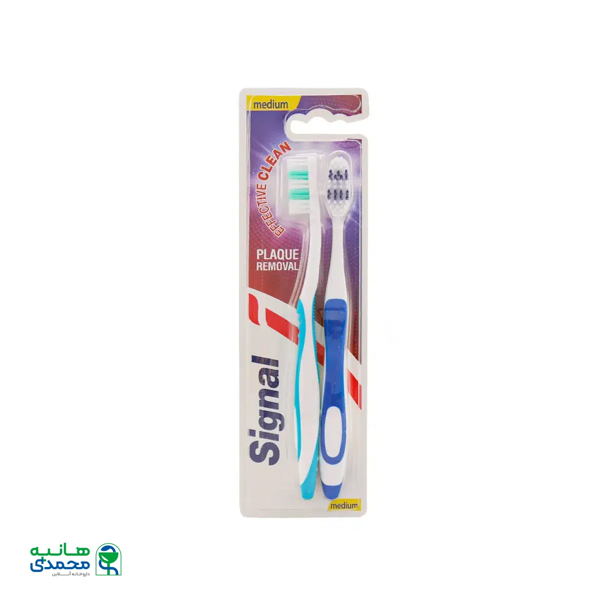 مسواک دوتایی سیگنال مدل Plaque Removal با برس متوسط