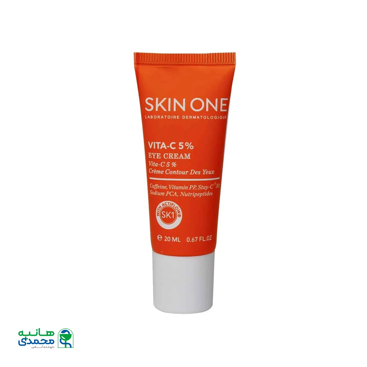 کرم دور چشم ویتامین سی 5 درصد اسکین وان