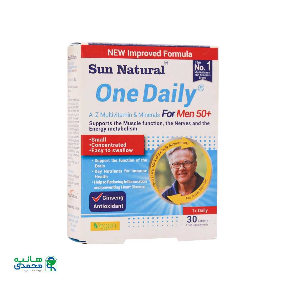 مولتی ویتامین مینرال وان دیلی آقایان بالای 50 سال سان نچرال