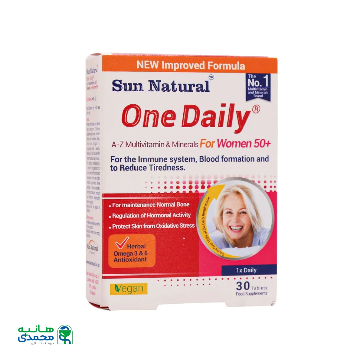 قیمت قرص مولتی ویتامین مینرال وان دیلی بانوان بالای 50 سال سان نچرال
