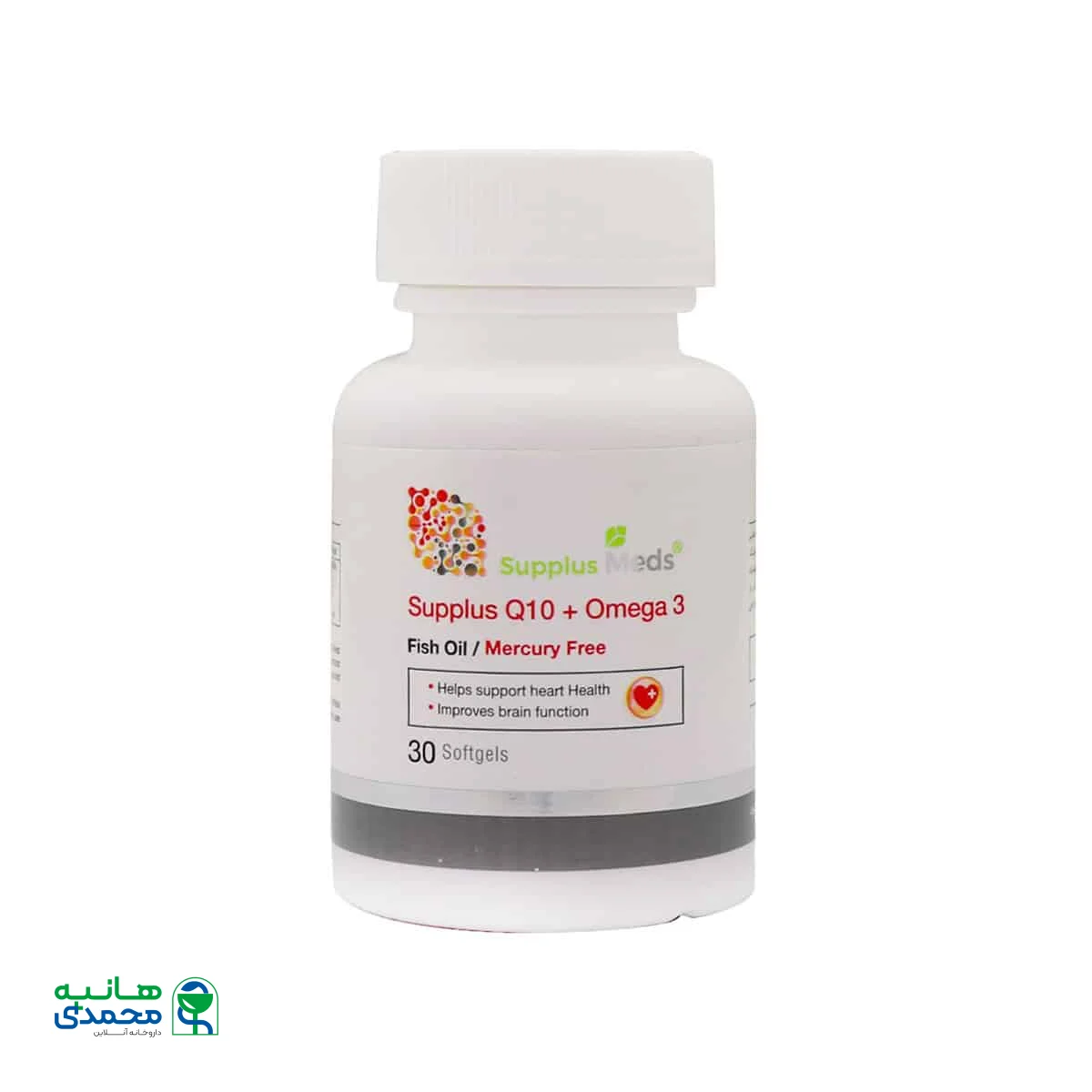 سافت ژل ساپلاس کیوتن پلاس امگا3 ساپلاس مدز