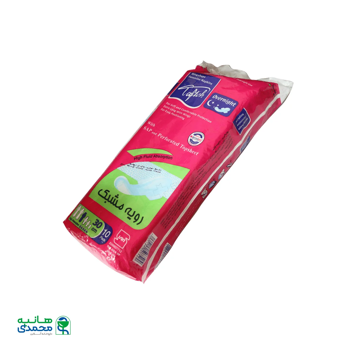 نوار بهداشتی بالدار ویژه شب تافته 10 عددی