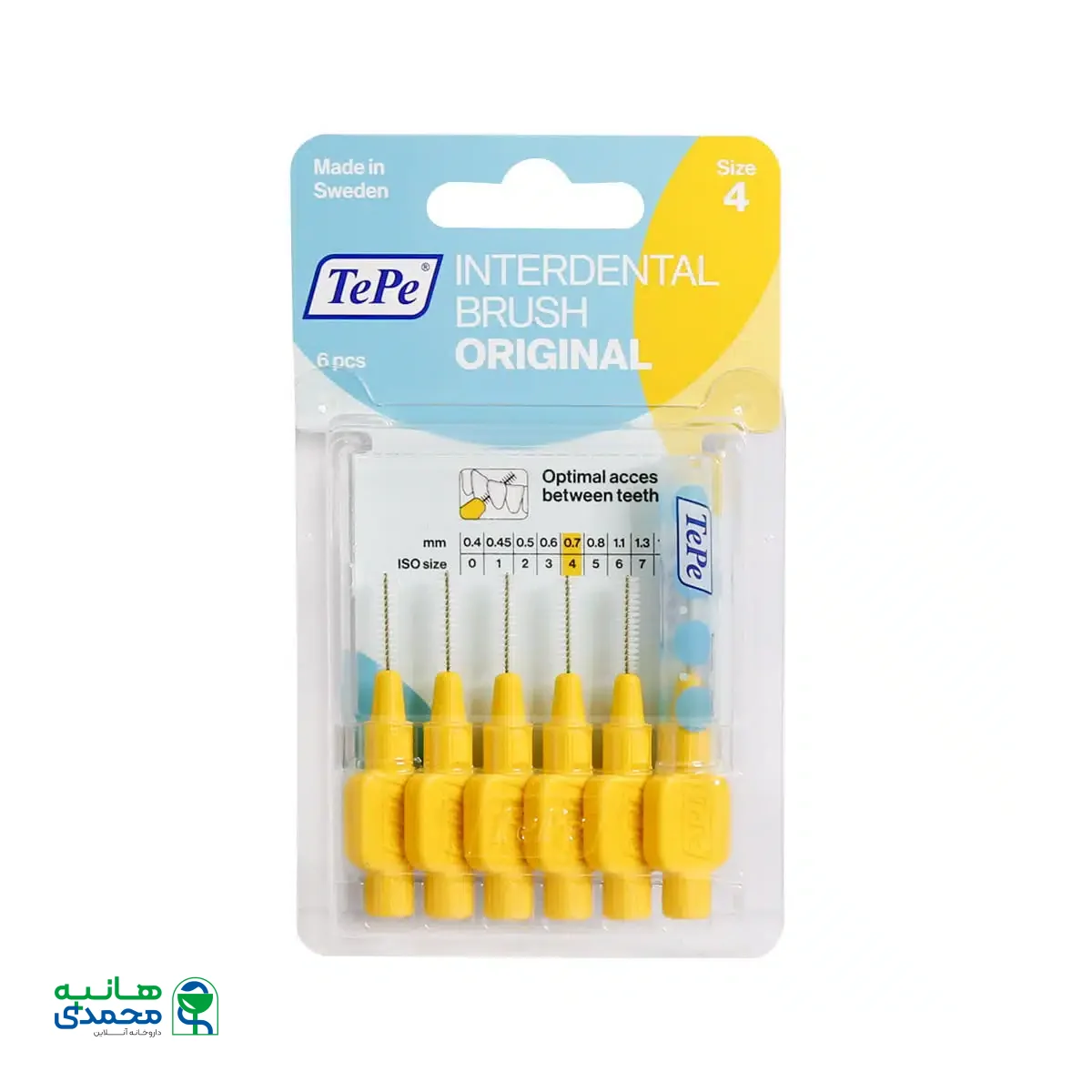 مسواک بین دندانی اورجینال سایز 4 تپه 6 عدد