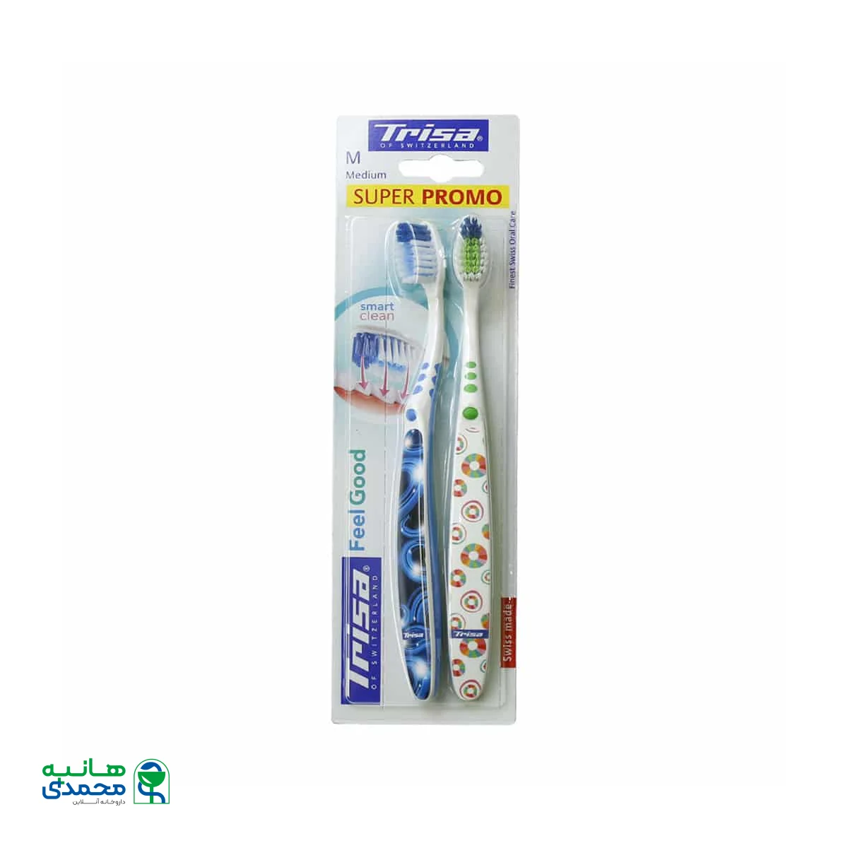 مسواک دوتایی فیل گود اسمارت کلین با فرچه متوسط تریزا