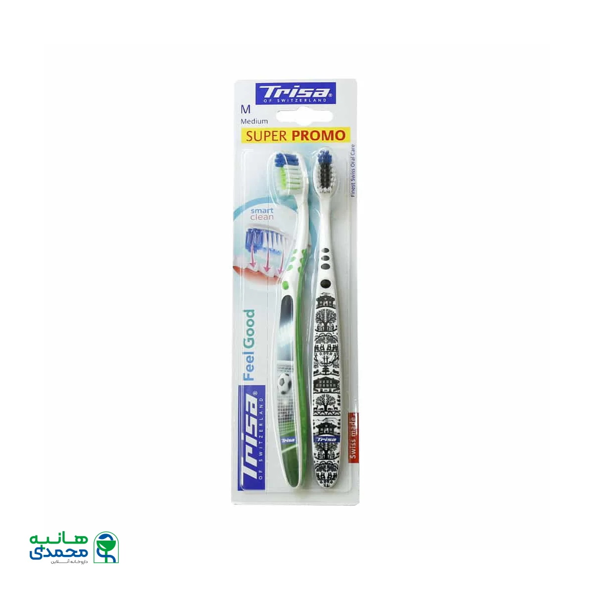 مسواک دوتایی فیل گود اسمارت کلین با فرچه متوسط تریزا