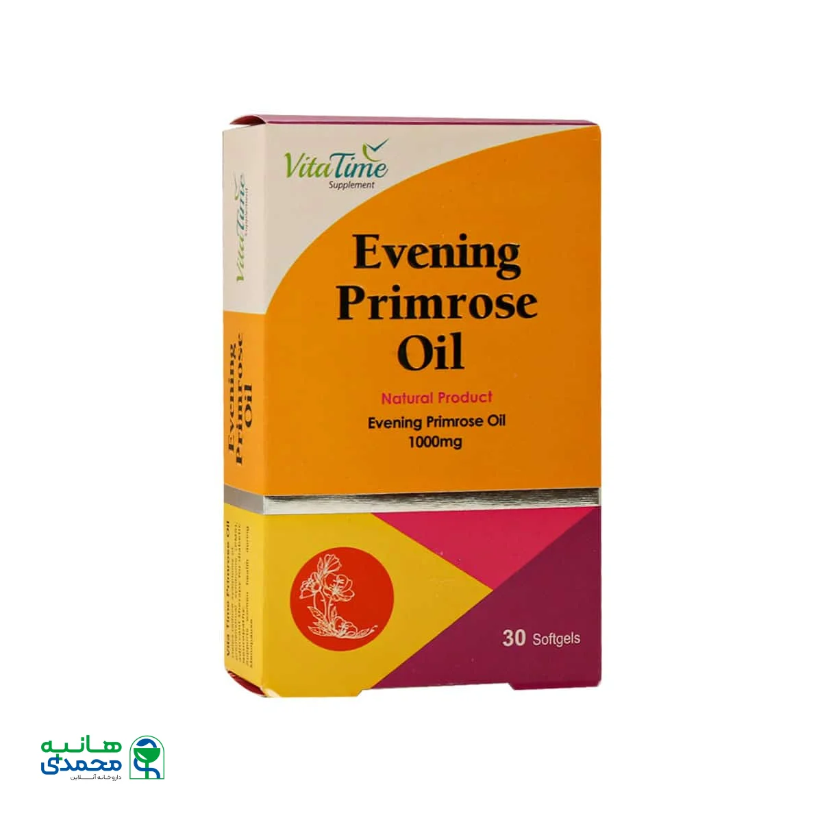 سافت ژل روغن گل مغربی 1000 میلی گرم ویتا تایم 30 عدد