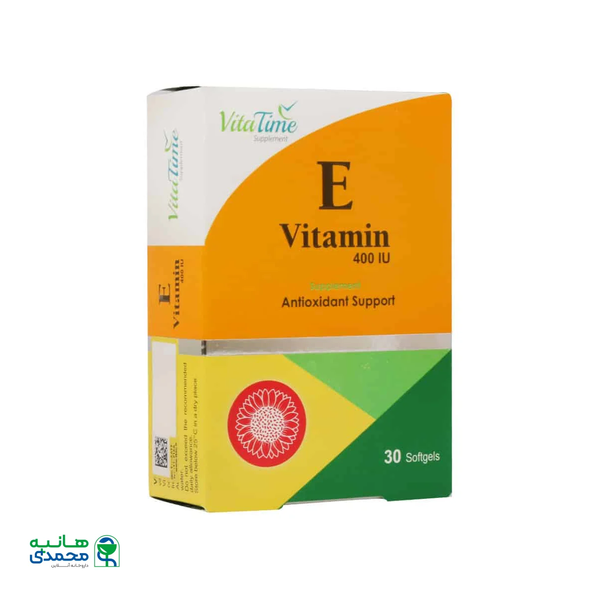 کپسول نرم ژلاتینی ویتامین E 400 واحد ویتا تایم