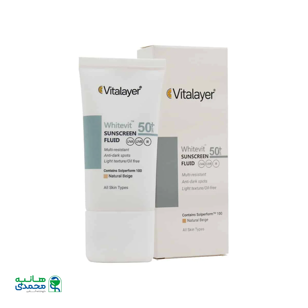 فلوئید ضد آفتاب ضد لک وایت ویت ویتالیر رنگ بژ طبیعی