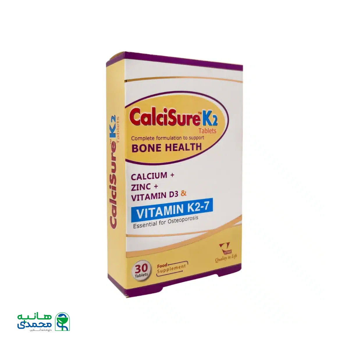 قرص کلسی شور K2 ویتان 30 عدد