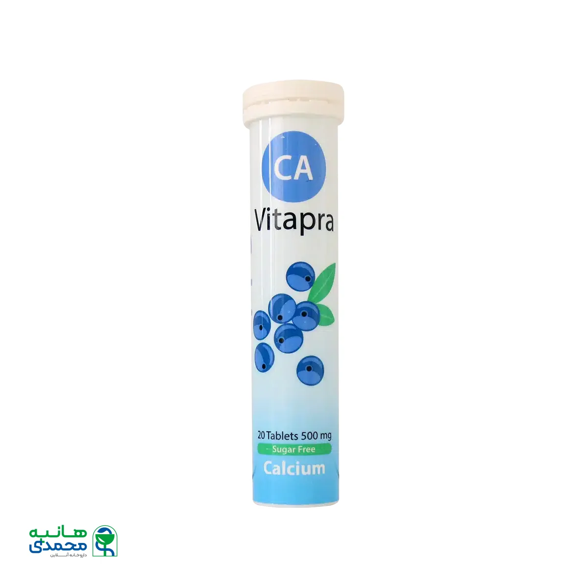 قرص جوشان کلسیم 500 میلی گرم ویتاپرا ۲۰ عددی