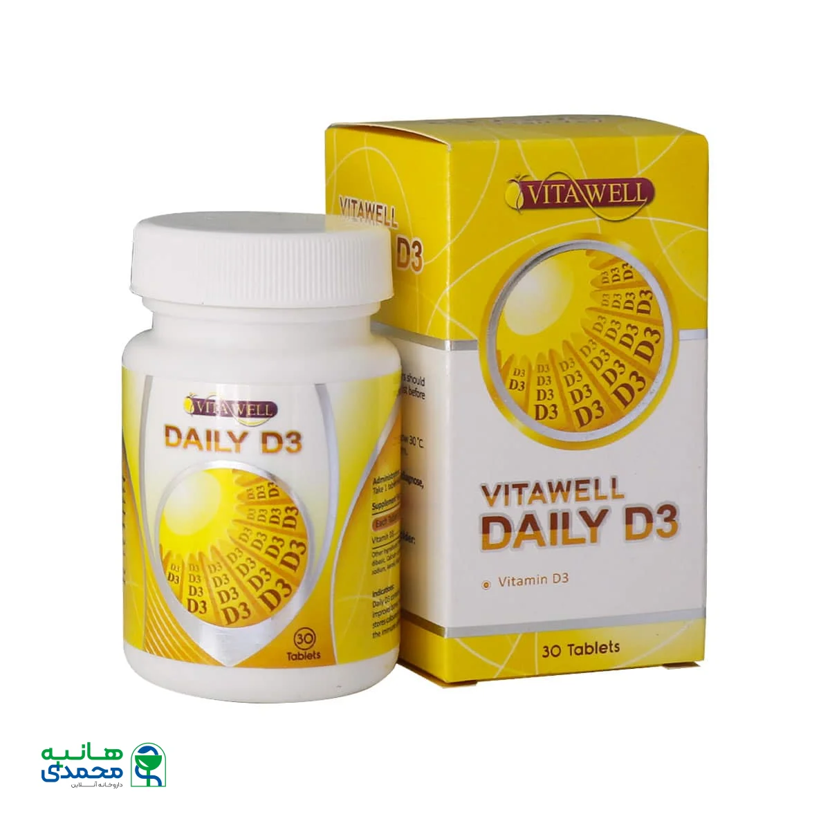 قرص دیلی D3 1000 واحد ویتاول 30 عدد
