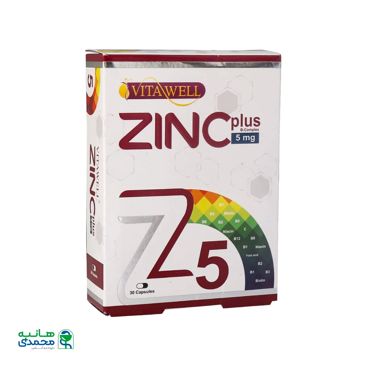کپسول زینک پلاس 5 میلی گرم ویتاول