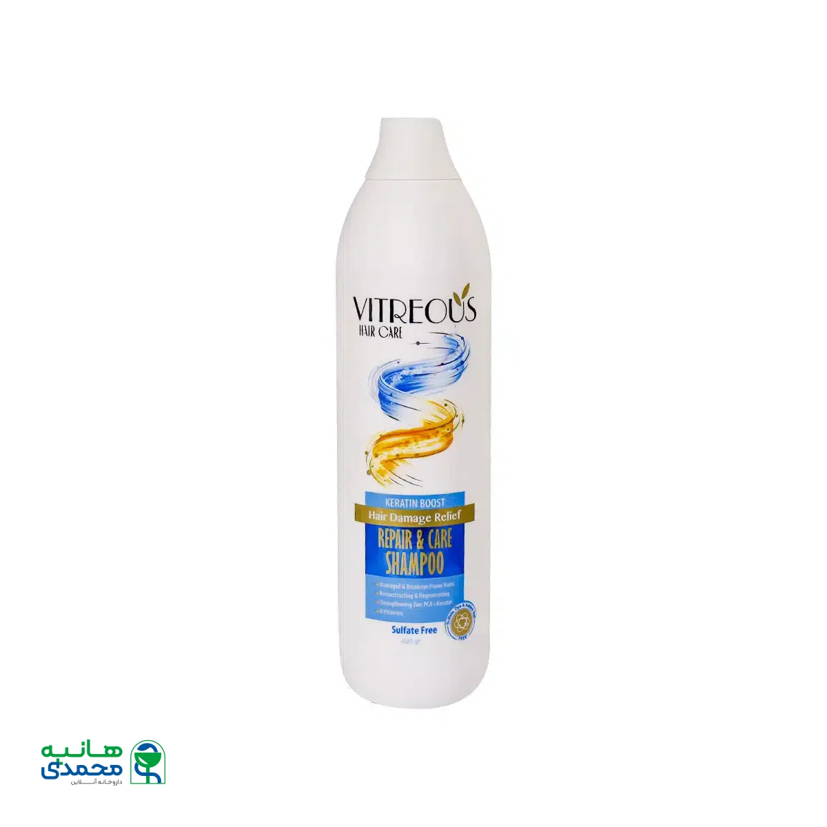 شامپو کراتین بدون سولفات ویتروس مناسب موهای آسیب دیده 400 میلی گرم