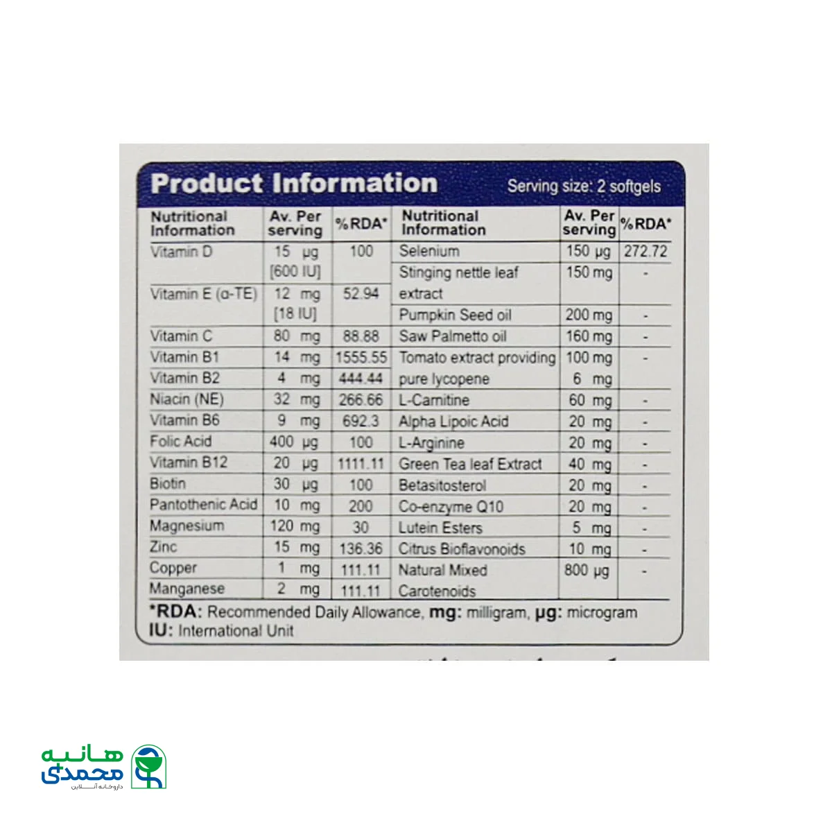 سافت ژل وی پروست ویواتیون