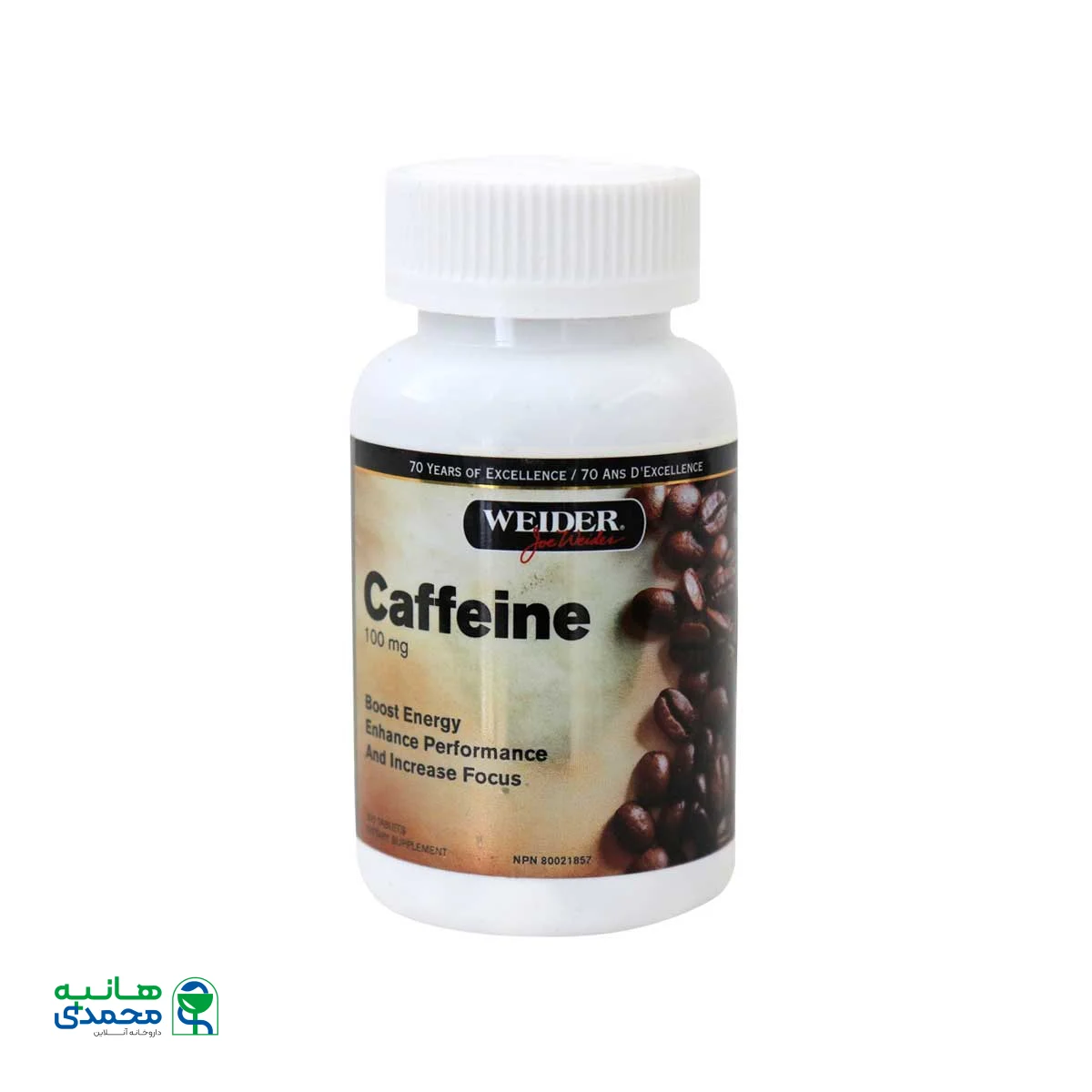 قرص کافئین 100 میلی گرم ویدر