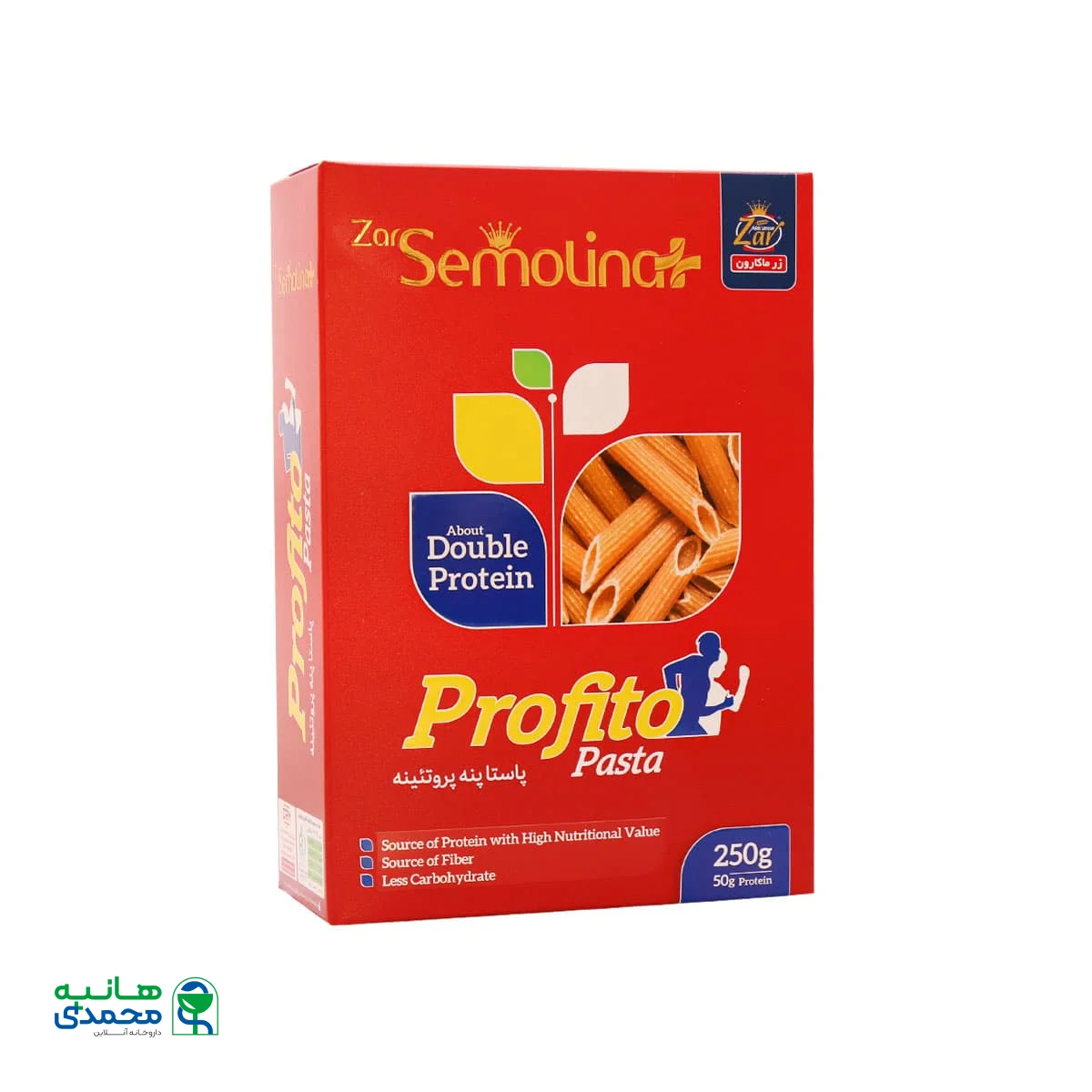 قیمت پاستا پنه پروتئینه پروفیتو سمولینا زر ماکارون
