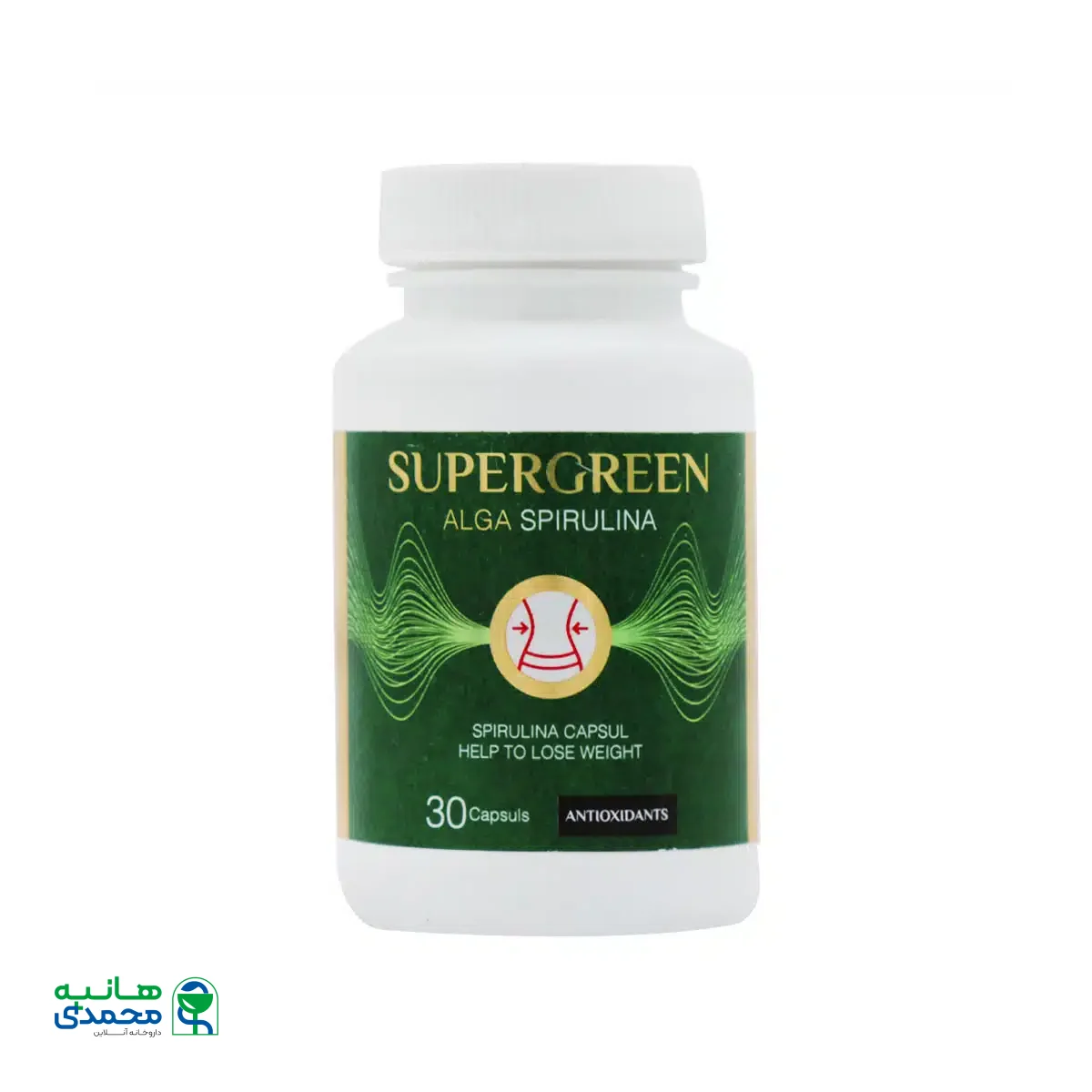کپسول اسپیرولینا سوپر گرین زرین اورمان دارو 30 عدد